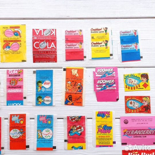 Обертки от жевательной резинки 90-ые