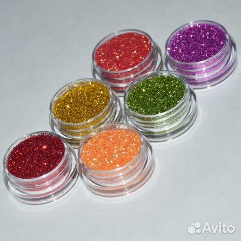 Блестки (глиттер) «Меланж», 6шт/уп