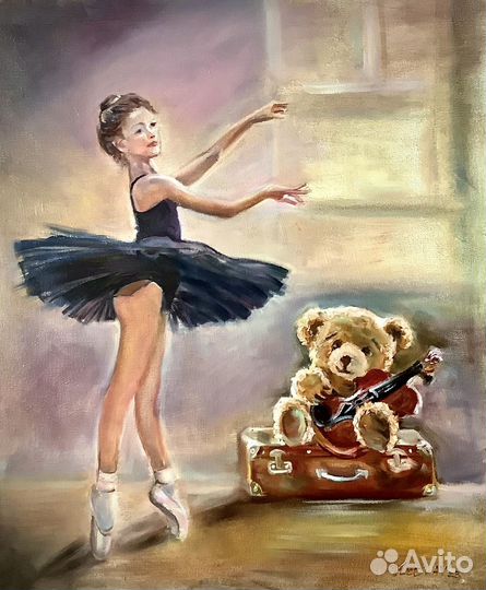 Картина маслом на холсте Маленькая балерина 50х60