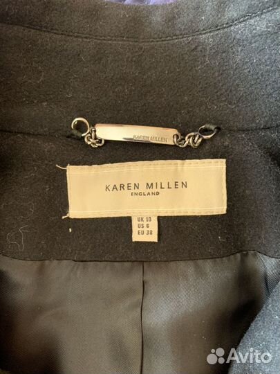 Черное женское пальто Karen Millen, 40 размер