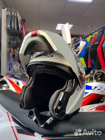 Шлем HJC rpha 90S semi flat pearl white (XL)