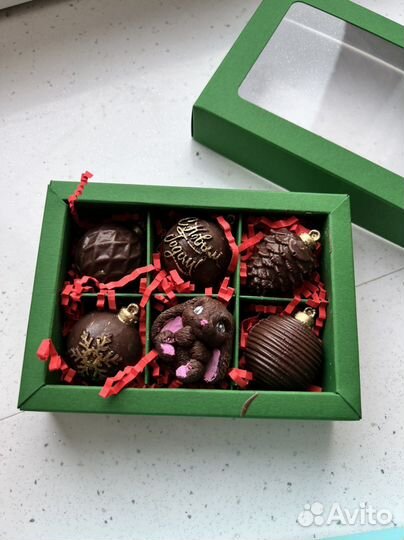 Новогодние шары шоколад