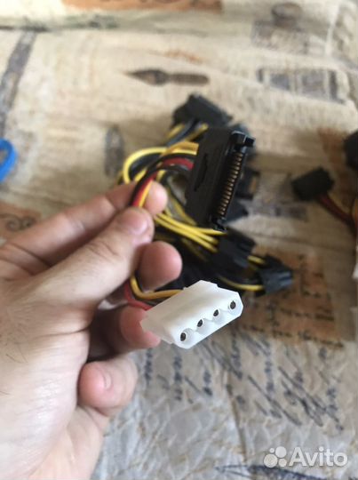 Кабель переходник sata-molex, 6pin, сата кабеля