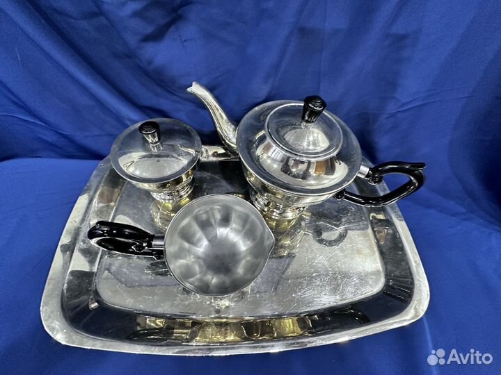 Чайный сервиз мельхиоровый, СССР