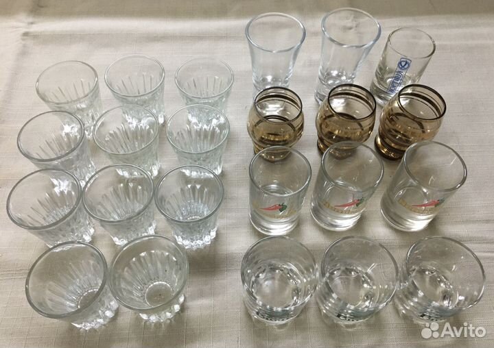 Рюмки, стаканы, пивные кружки