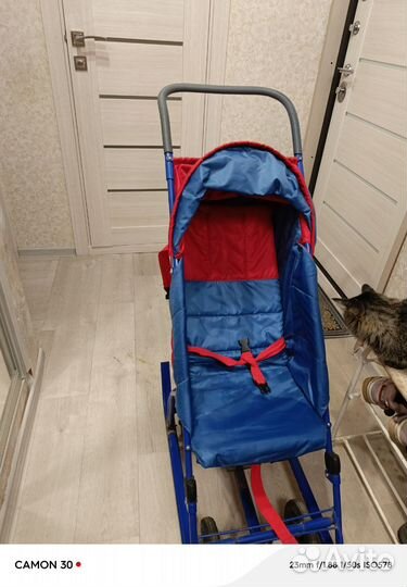 Детские санки коляска с колесами