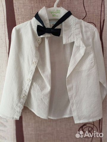 Рубашка белая baby go 80