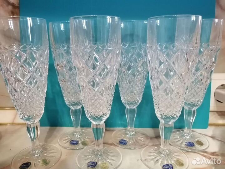 Бокалы Чехия новые, набор 