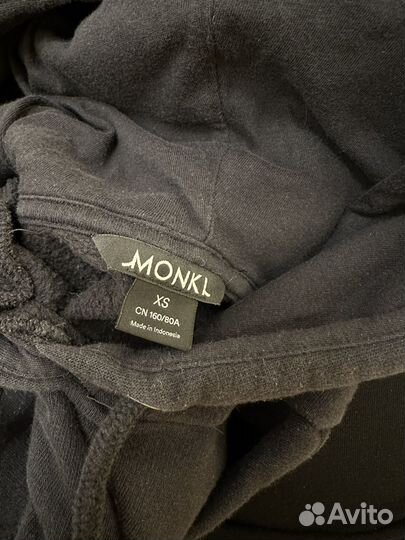 Худи утепленное черное