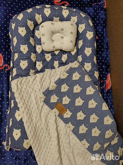 Кокон гнездышко, подушечка, плед