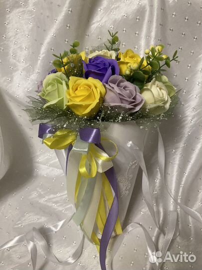 Букет из мыльных роз