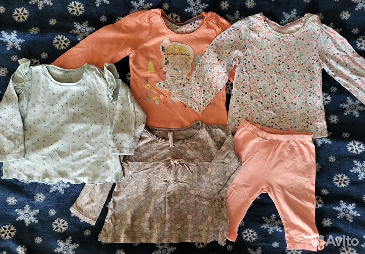 Вещи H&M,Next,Mothercare пакетом на девочку 80 86