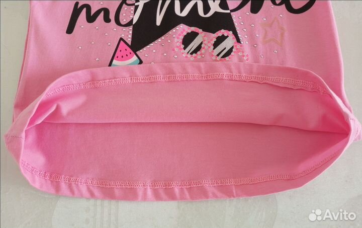 Футболка розовая для девочки 116 рост, новая