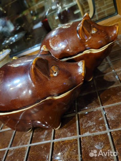 Глиняный горшок для запекания бу