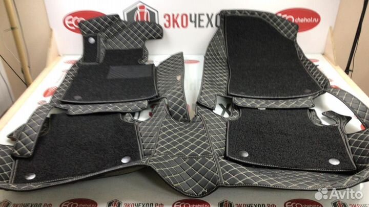 3D Коврики Toyota Салон Багажник из Экокожи