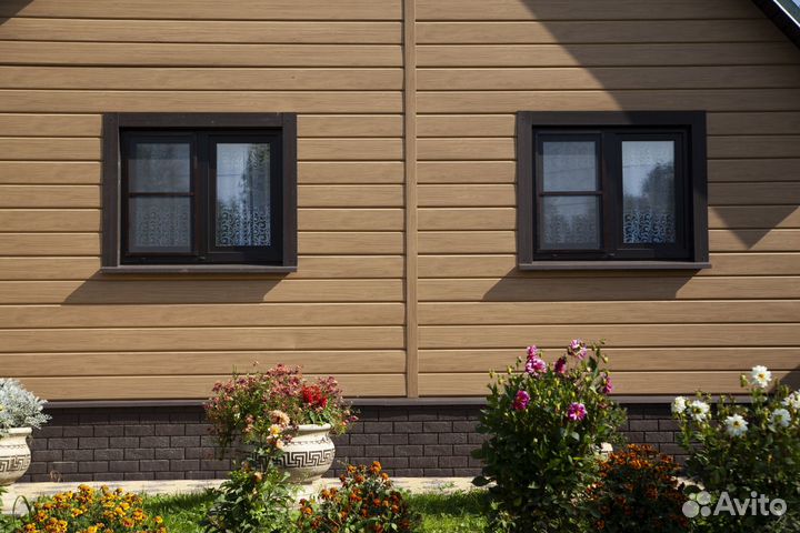 Сайдинг металлический Grand Line под дерево медово