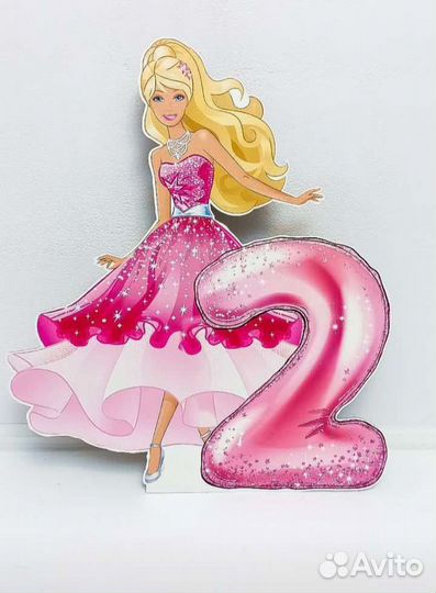 Фотозона из картона Барби