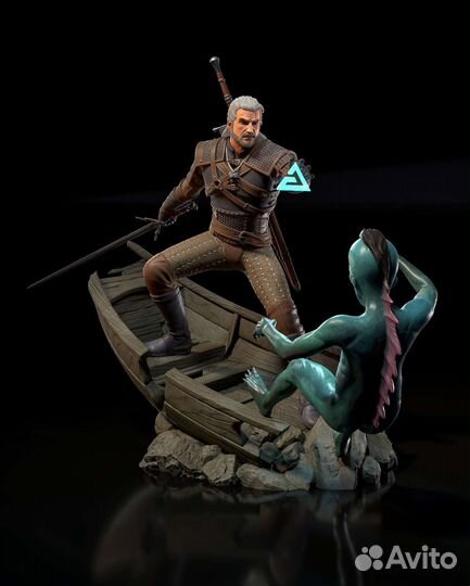Witcher Ведьмак фигурка Геральт 28 см диорама