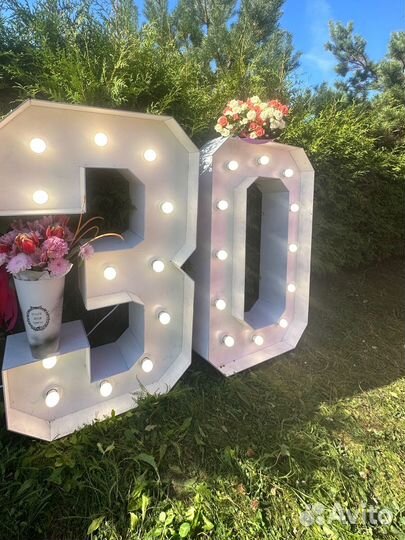 Аренда цифр с лампочками