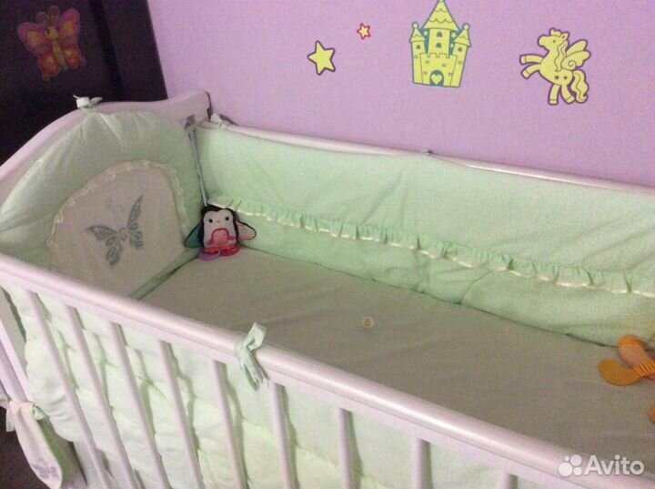 Бортики и балдахин в кроватку