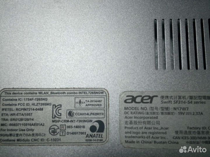 Ноутбук acer N17W7