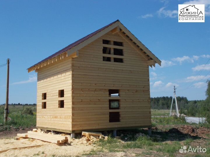 Срубы дома 6х6м 2 этажа из бруса строительство