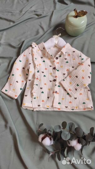 Рубашечка из муслина с оборками