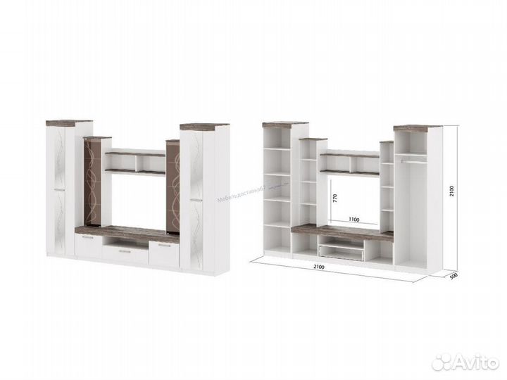 Стенка 2,9м Премьера 2, наличие