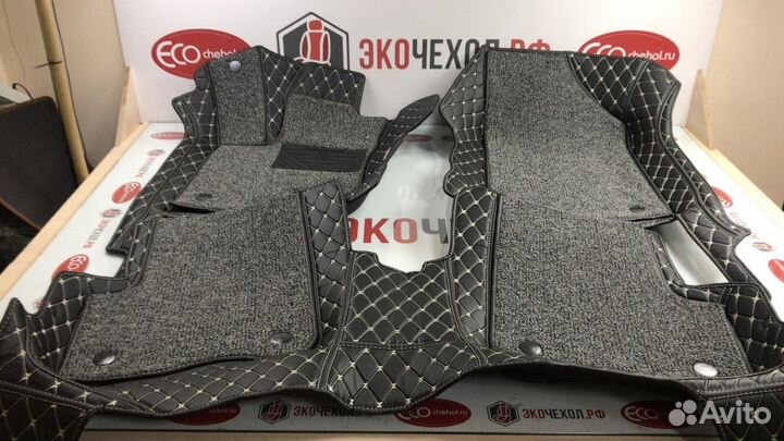 3D Коврики KIA Mohave из Экокожи