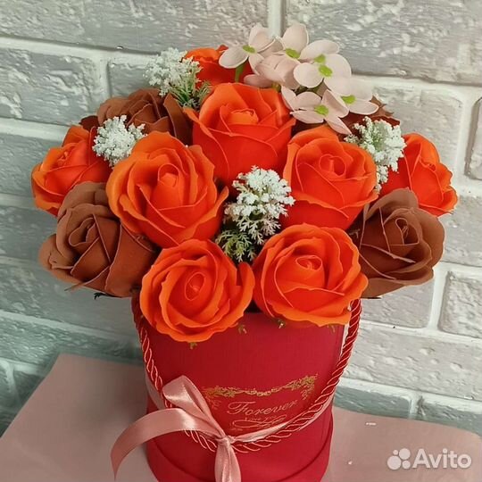 Букет из мыльных роз