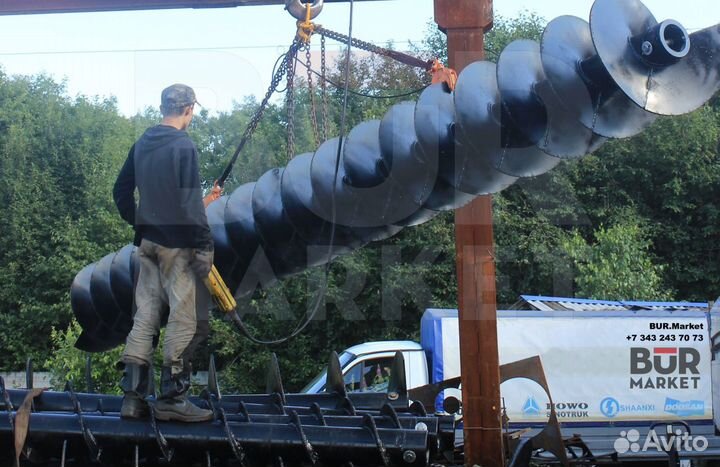 Шнек, для бурения D - 1000мм, L - 6м