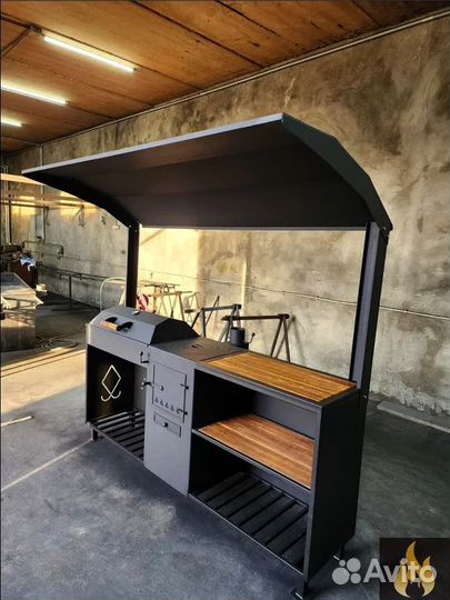 Мангал с крышей 4в1