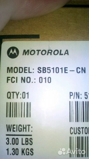 Кабельный модем motorola model:SB8101E-SN