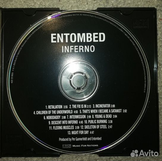 Cd диск Entombed 2003 