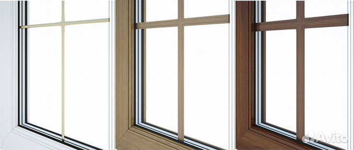 Декоративная раскладка в стеклопакет 8*25 коричнев