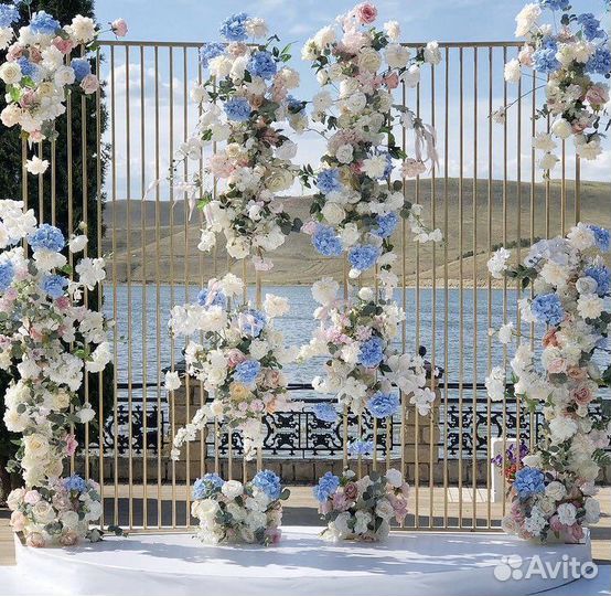 Свадебная арка, оформление зала, фотозона