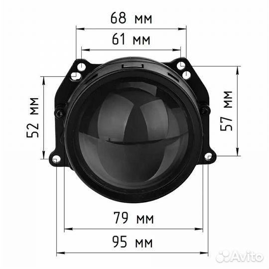 Bi LED линзы Aozoom A13 на Nissan Teana