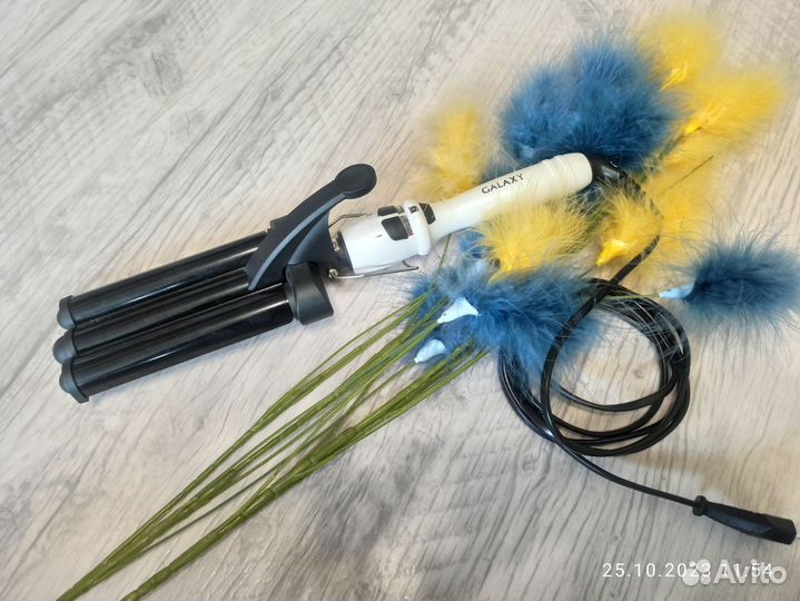 Стайлер плойка galaxy 3 волны щипцы для завивки
