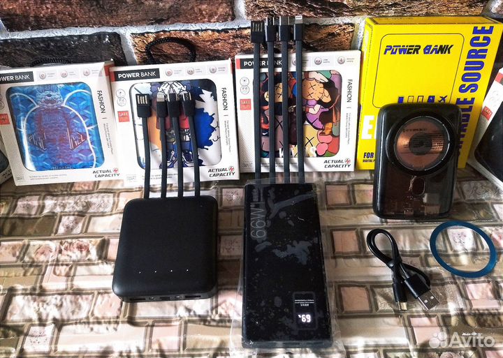 Повербанк с быстрой зарядкой беспроводной 10000mAh