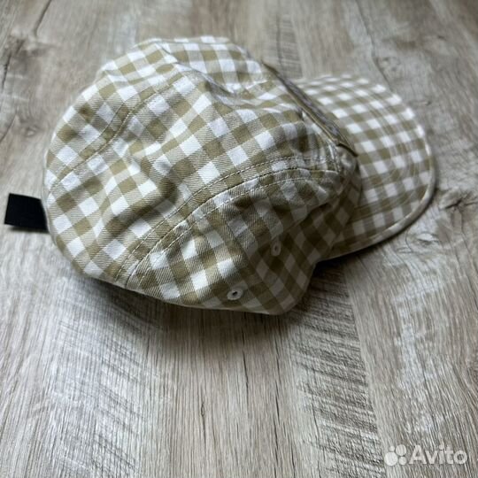 Кепка Supreme Gingham Camp Cap Tan оригинал