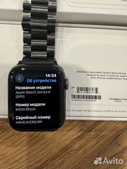 Часы apple watch 6 44 mm