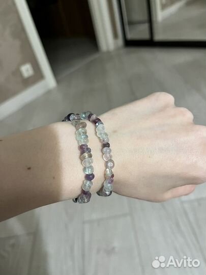 Браслет из натур. Флюорита 17-18 см