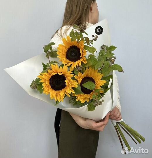 Букет подсолнухов в ассортименте