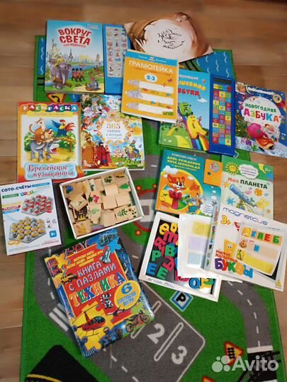 Игры развивающие, азбука, книги