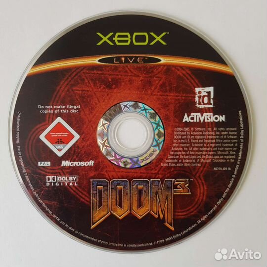 Xbox original / Xbox 360 Doom 3. Лицензия