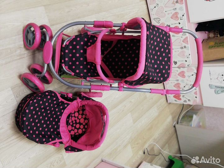 Детская игрушечная коляска трансформер