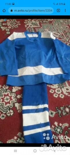 Хоккейные игровые свитера и гамаши