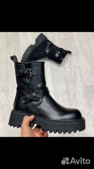 Черные теплые ботинки все размеры с 36 по 40