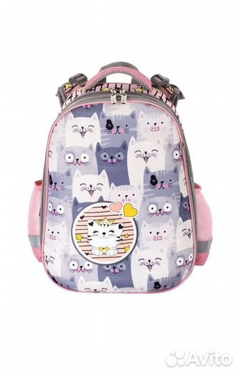 Ранец рюкзак школьный портфель для девочки розовый