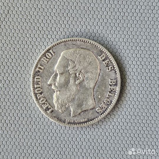 5 франков Серебро, Бельгия 1870 г